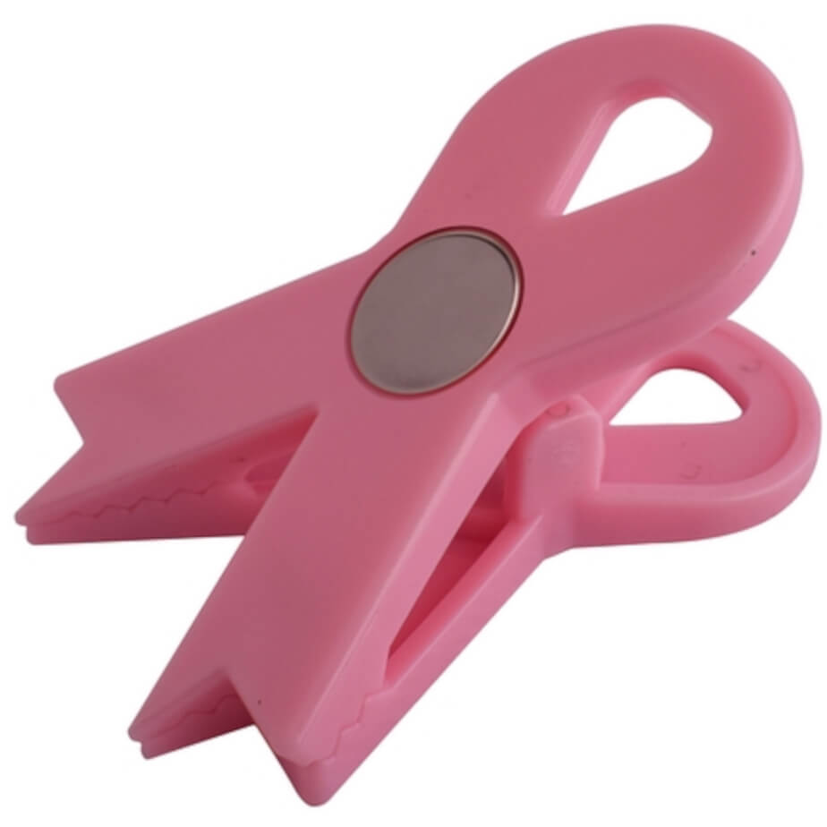 Ribbon Magnet Clip Pink Back