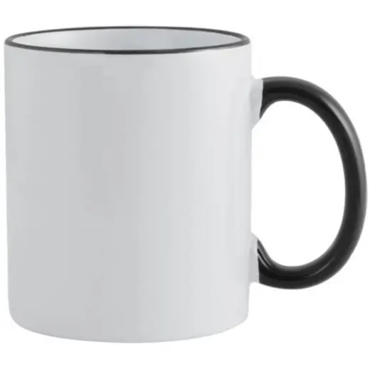 Sublimation Rim Mug White-Black