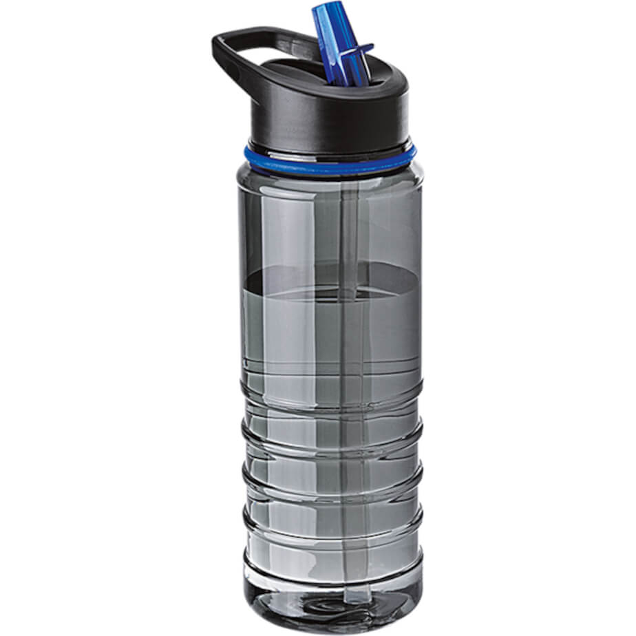 750ml Tritan Bottle With Straw Blue Unbranded