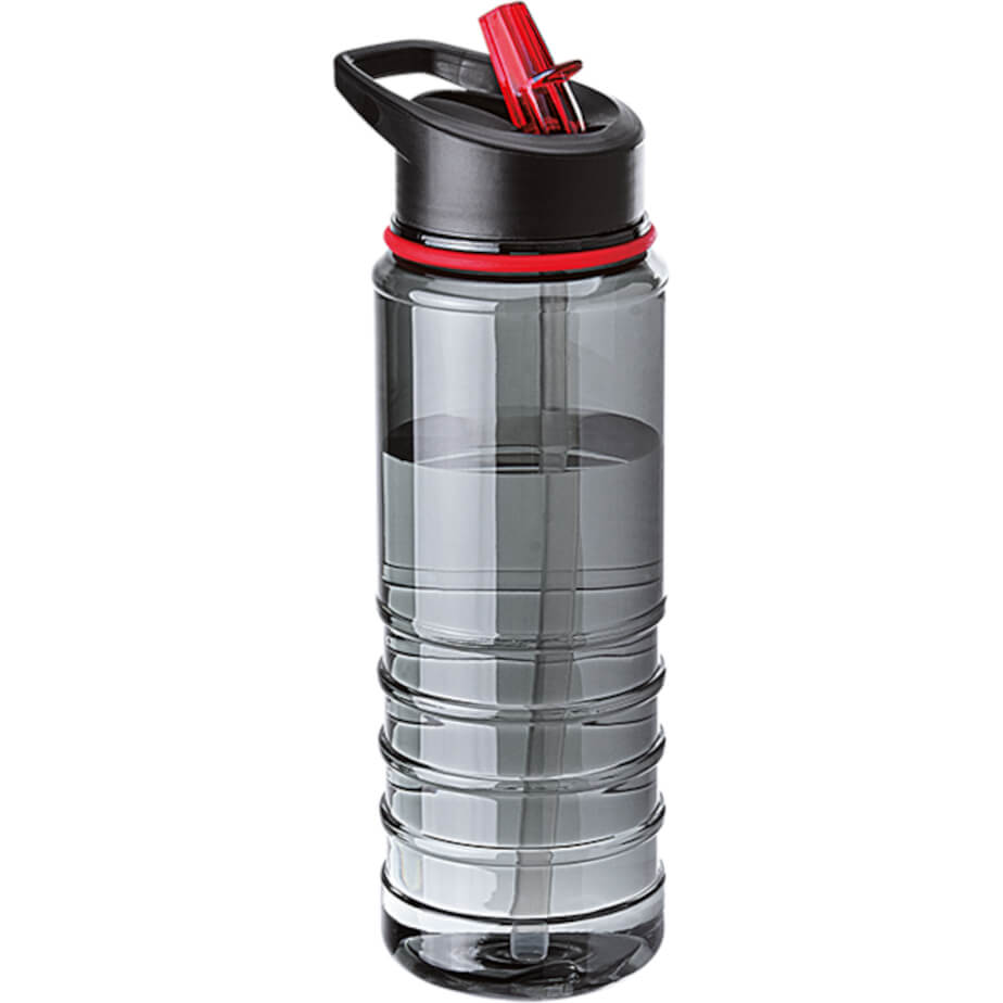 750ml Tritan Bottle With Straw Red Unbranded