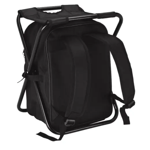 Picnic Chair Backpack Cooler Black
