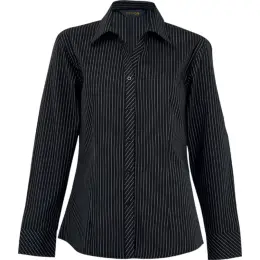 Ladies Quest Long Sleeve Blouse BlackWhite