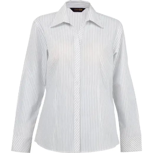 Ladies Quest Long Sleeve Blouse WhiteBlack