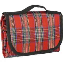 Folding Picnic Blanket Red Closed Image