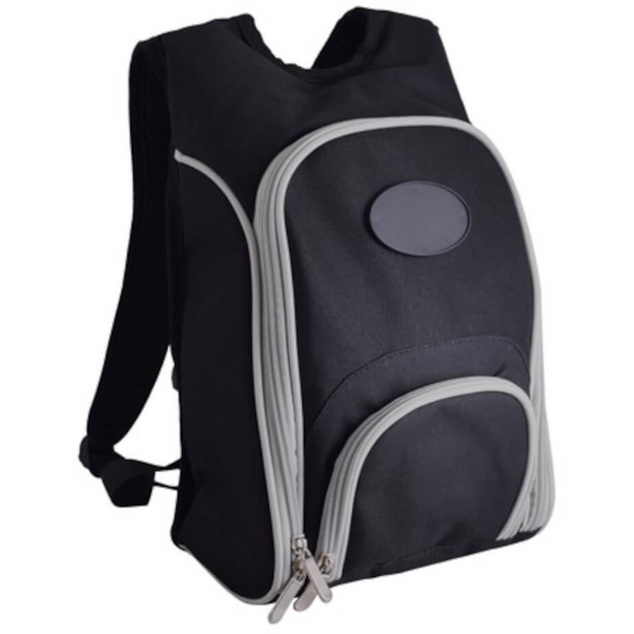 2-Person Cheese and Wine Picnic Backpack Front Closed