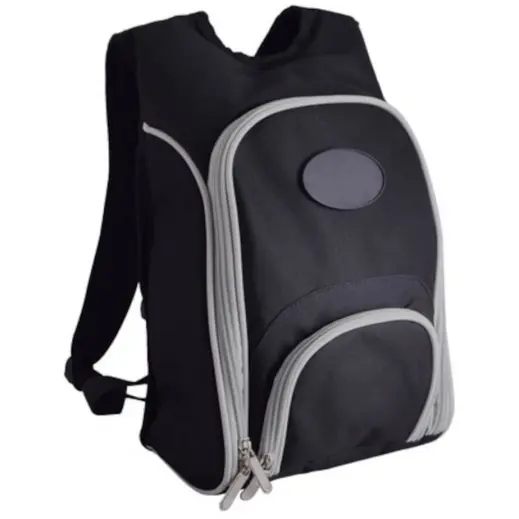 2-Person Cheese and Wine Picnic Backpack Front Closed