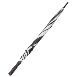 Golf Umbrella - Faux Wooden Handle Black White Handle