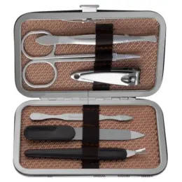 6 Piece Vanity Manicure Set Case Open Image