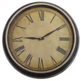 Historic 45cm Wall Clock Brown Front Image