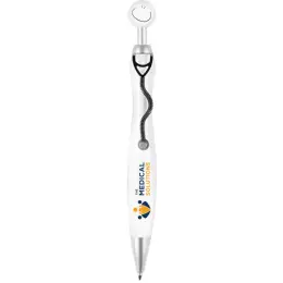 Altitude Swanky Doctor Ball Pen Solid White Branded Image