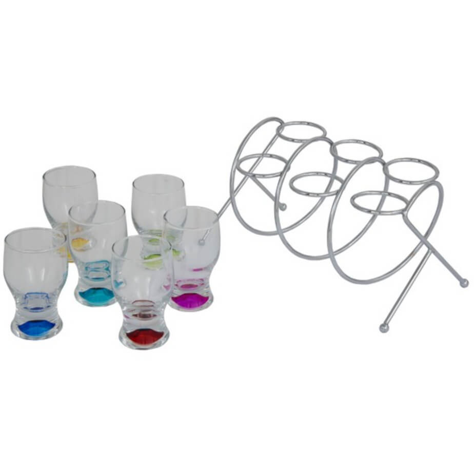 Spiral Stand & Shot Glasses Glasses & Stand