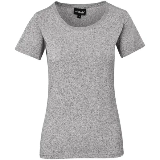 Ladies Oregon Melange T-Shirt Grey Front