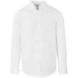 Mens Long Sleeve Nottingham Shirt White Front