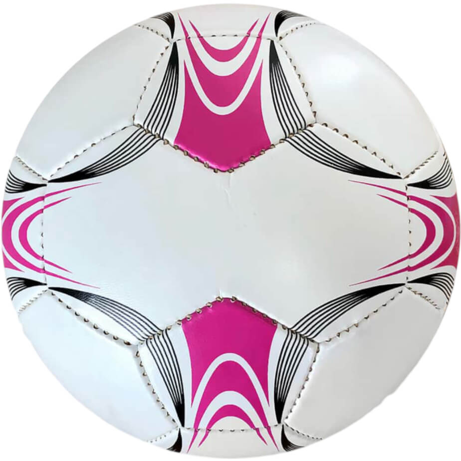 Colour & Black Panel Promotional Soccer Ball Pink-Black