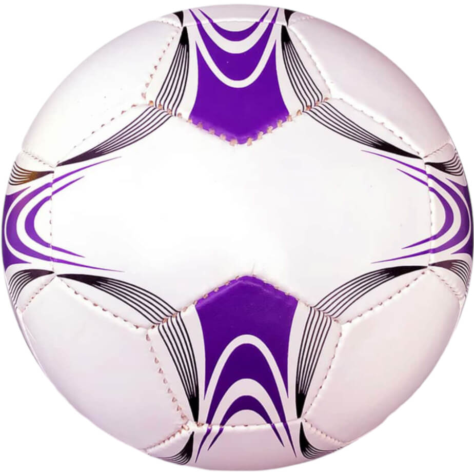 Colour & Black Panel Promotional Soccer Ball Purple-Black
