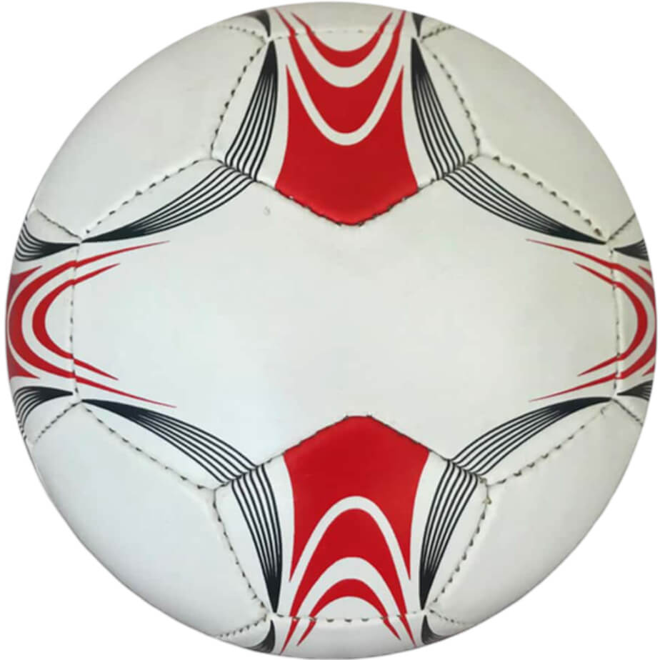 Colour & Black Panel Promotional Soccer Ball Red-Black