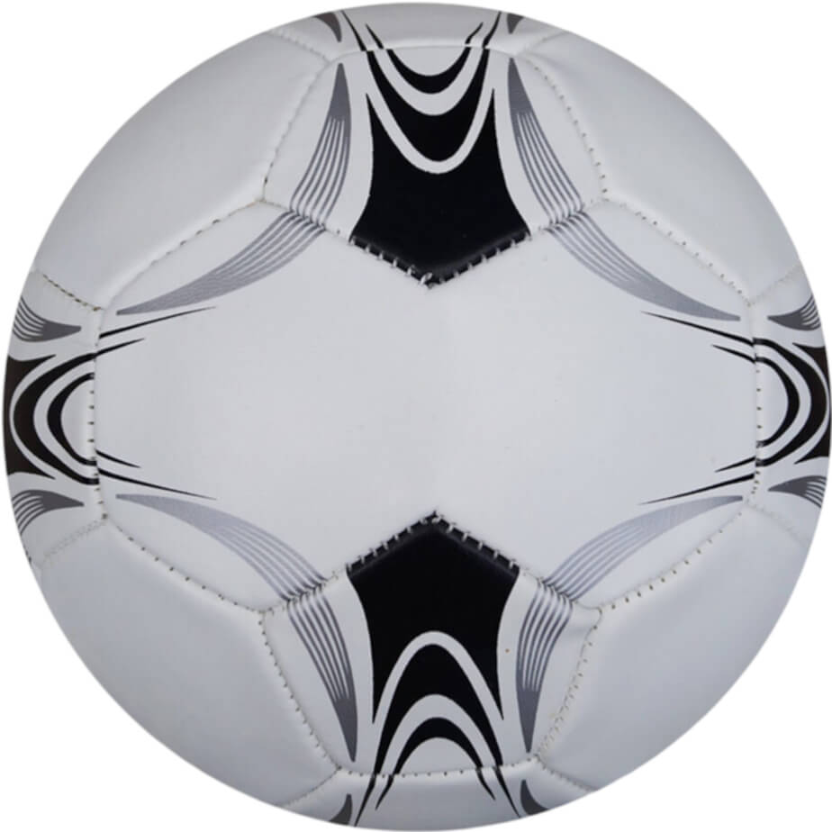Colour & Black Panel Promotional Soccer Ball Silver-Black