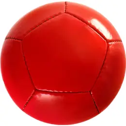 12 Panel Mini Soccer Ball Solid-Red Image