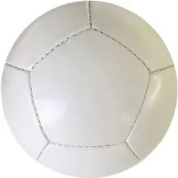 12 Panel Mini Soccer Ball Solid-White