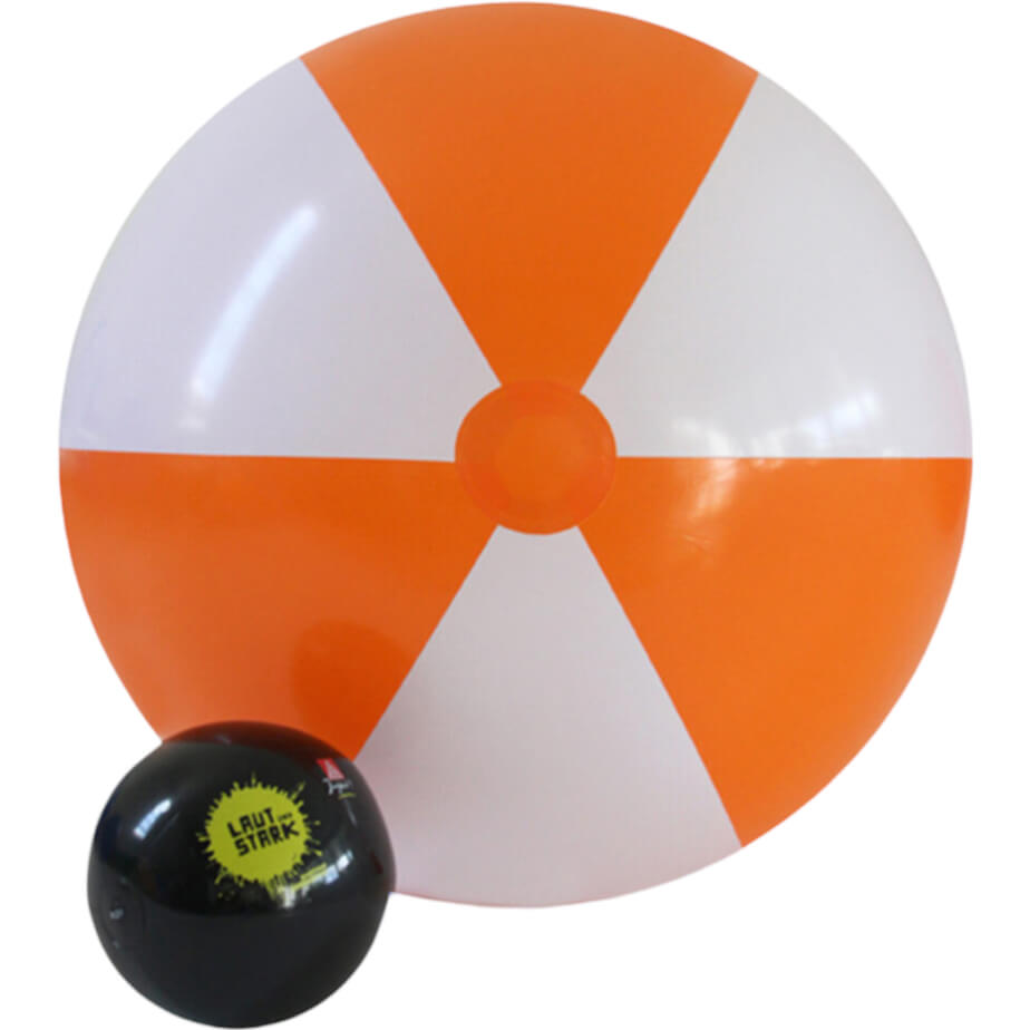 1.5m Two-Tone Beach Ball Orange-White