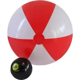 1.2m Two-Tone Beach Ball Red-White