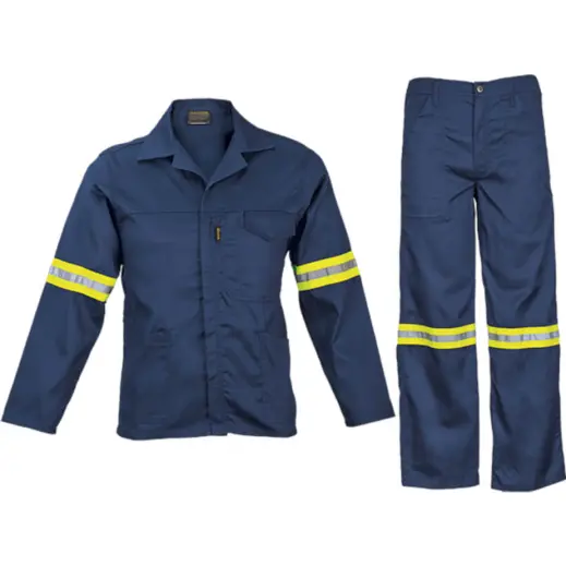 Barron Supreme Poly Cotton Conti Suit With Reflective Tape Navy