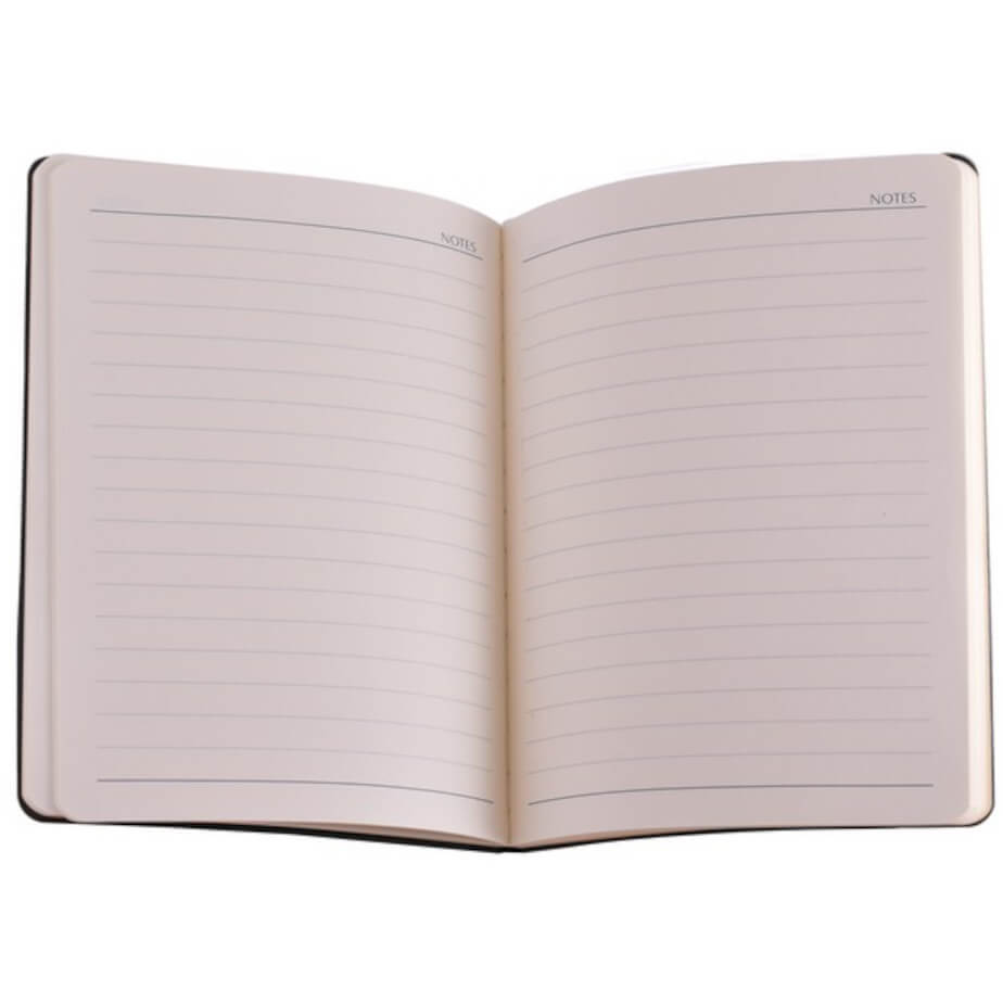 Soft Cover A5 Notebook Black Open