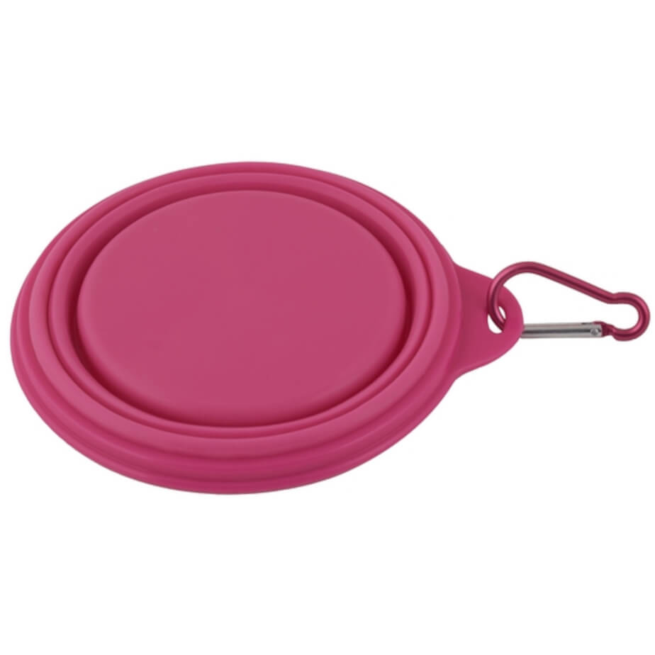 Portable Dog Bowl Pink Bottom