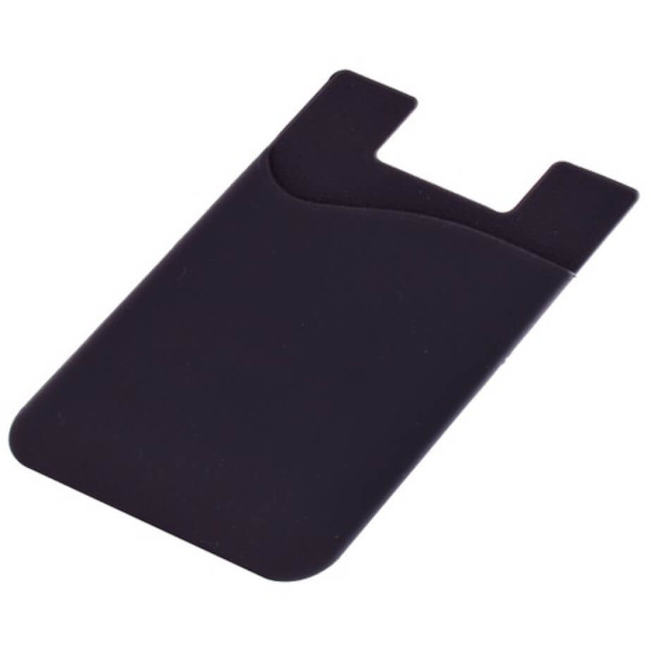 Silicone Cellphone Card Holder Black