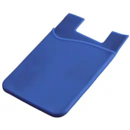 Silicone Cellphone Card Holder Blue