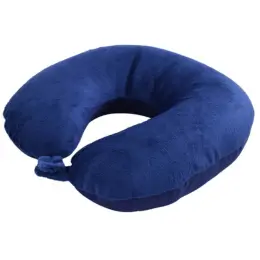 Microbeads Travel Pillow Blue Display Image