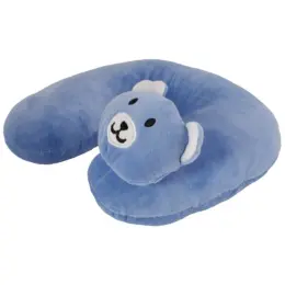 Kiddies Travel Pillow Sky Blue Bear Image