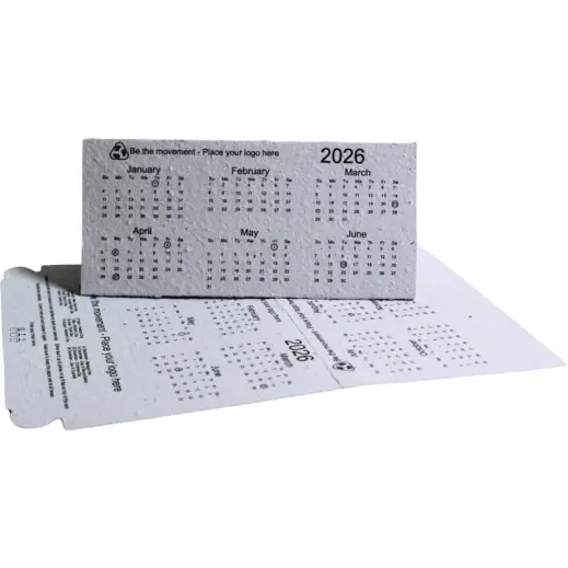 Plantable Paper Tent Calendar - 2026 Display