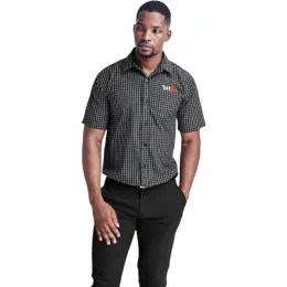 Mens Short Sleeve Aston Shirt Main Black Image