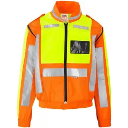 Metro Two-Tone Hi-Viz Reflective Zip-Off Jacket Front Sleeves