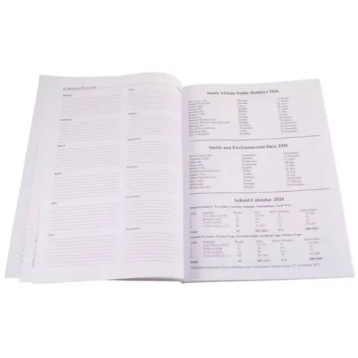 A4 Satin Diary Important Dates