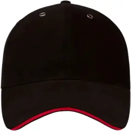 FWRD Classic Sandwich Cap Black-Red Front Image