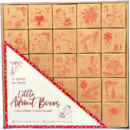 Printed Advent Boxes Red Front