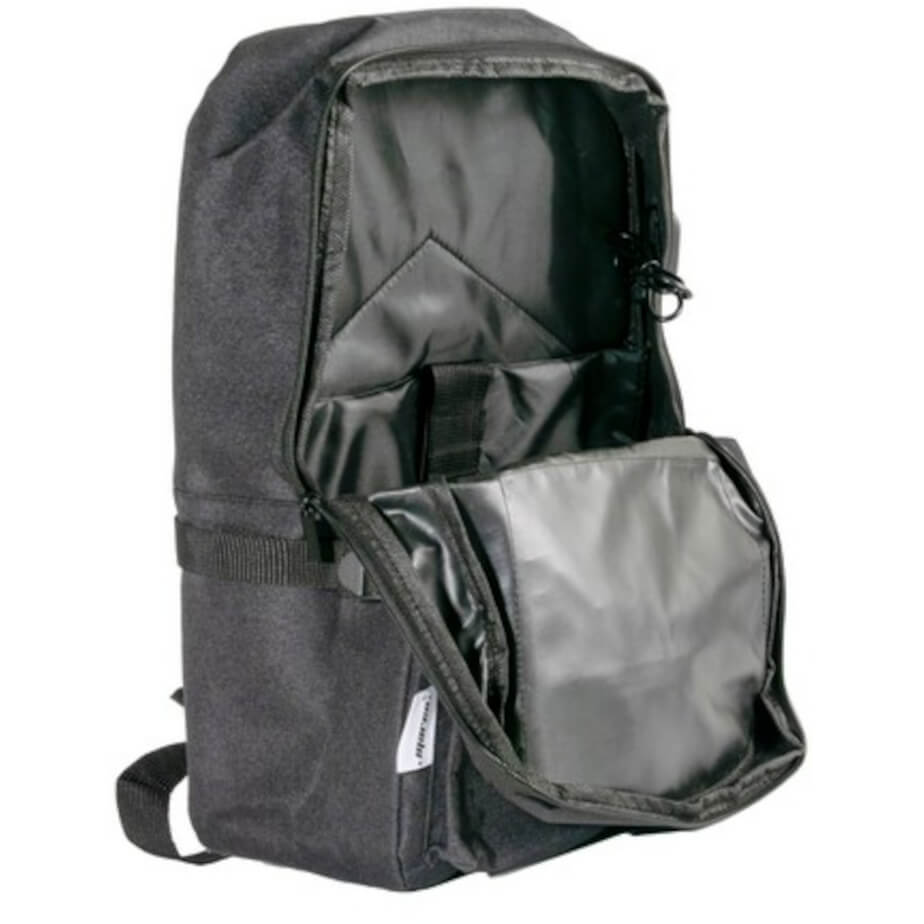 Comet Laptop Backpack & USB Port Black Open
