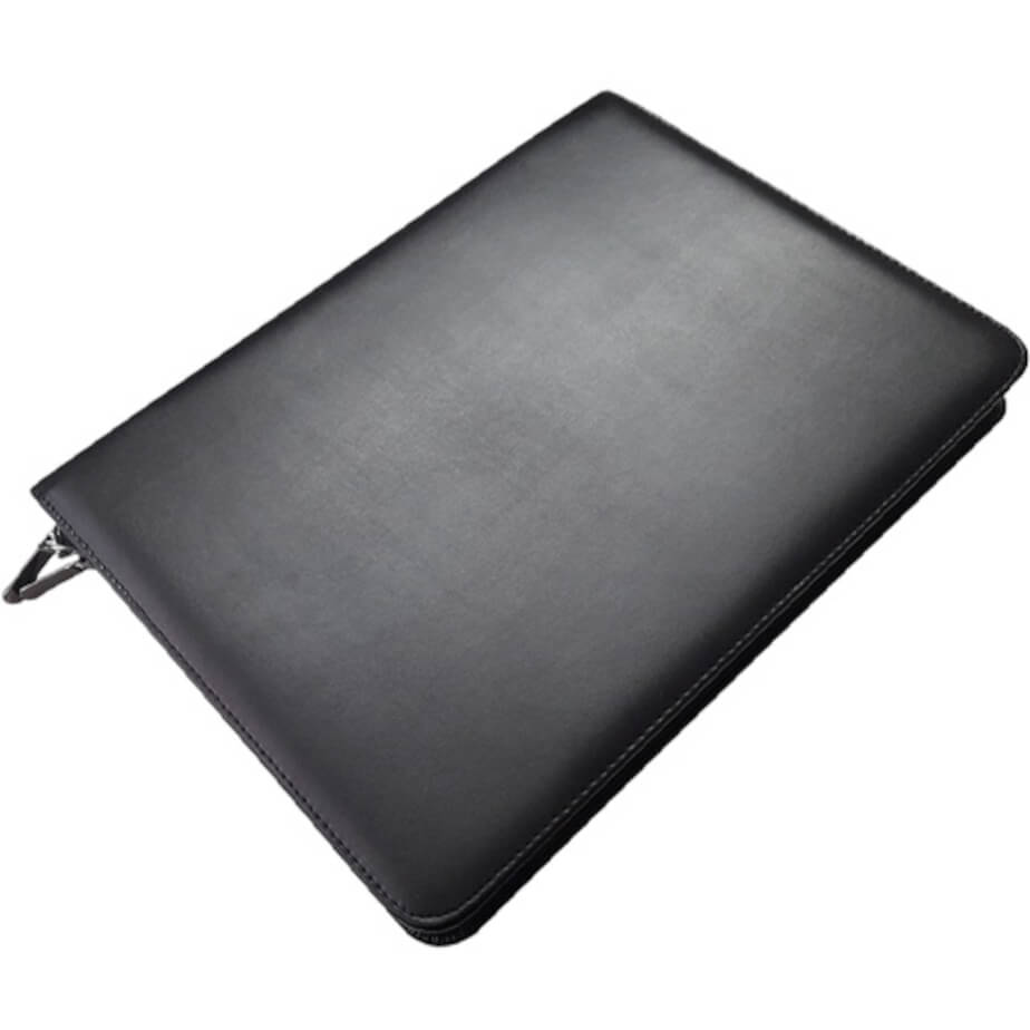 A4 Ascot Leather Zip Around Executive Folio Closed