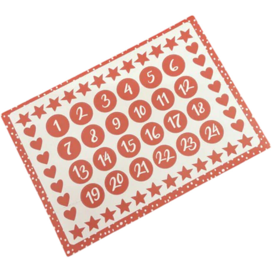 Advent Stickers Hearts & Stars