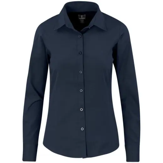 Ladies Long Sleeve Sycamore Shirt Navy Front