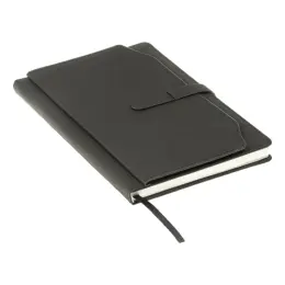 A5 Notebook with Outer Pouch Black Closed Image