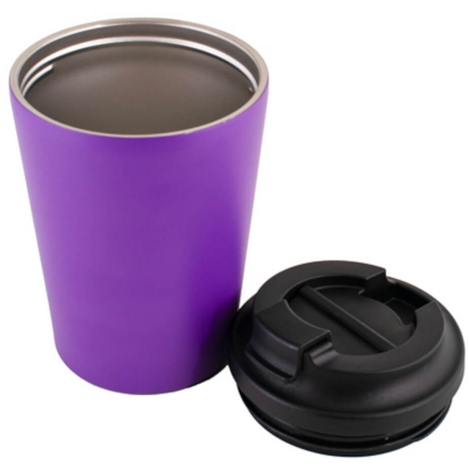 350ml Stealth Double Wall Purple Open