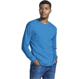 Main Blue 170g Long Sleeve T-Shirt 100 Cotton Image