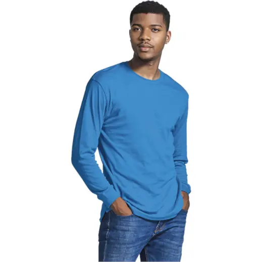 Main Blue 170g Long Sleeve T-Shirt 100 Cotton