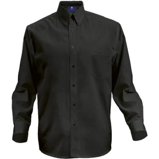 Mens Executive Lounge Long Sleeve Black Front