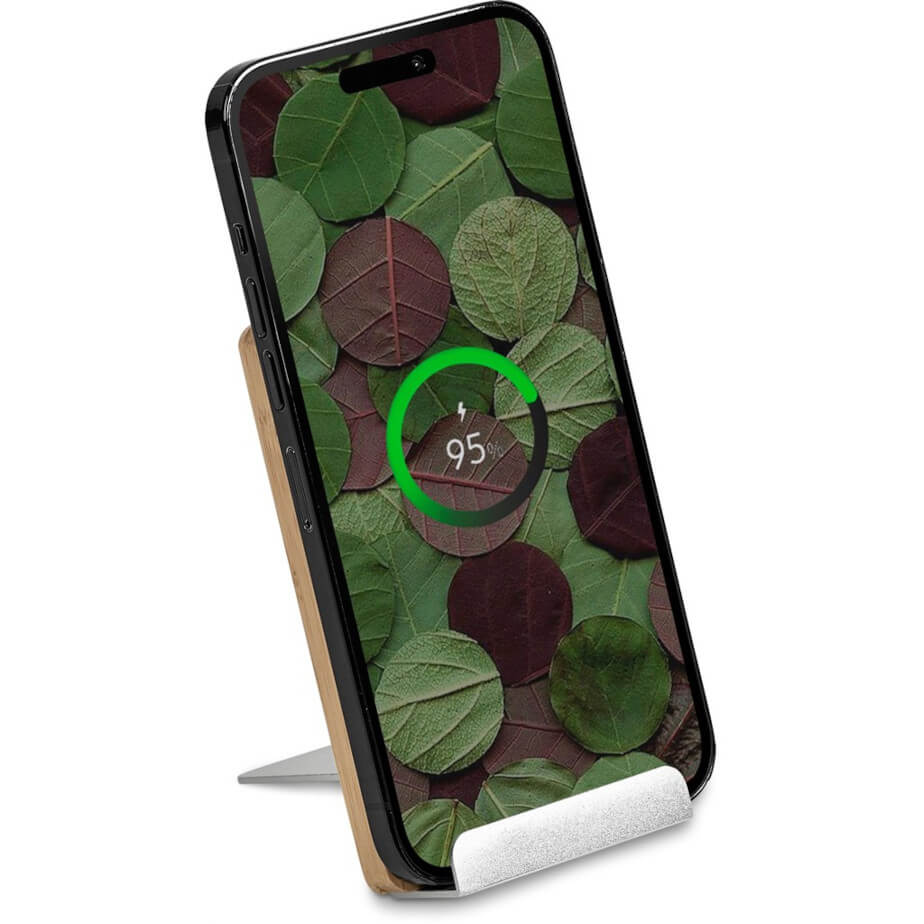 Okiyo Hakka Bamboo Recycled Aluminium Wireless Charging Phone