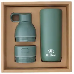 Ruvo Change Zero 2-in-1 Modular Hydration Gift Set Dark Green Branded Image