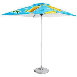 Fade Resistant Parasol Single Round Pole 2m x 2m Branded Image